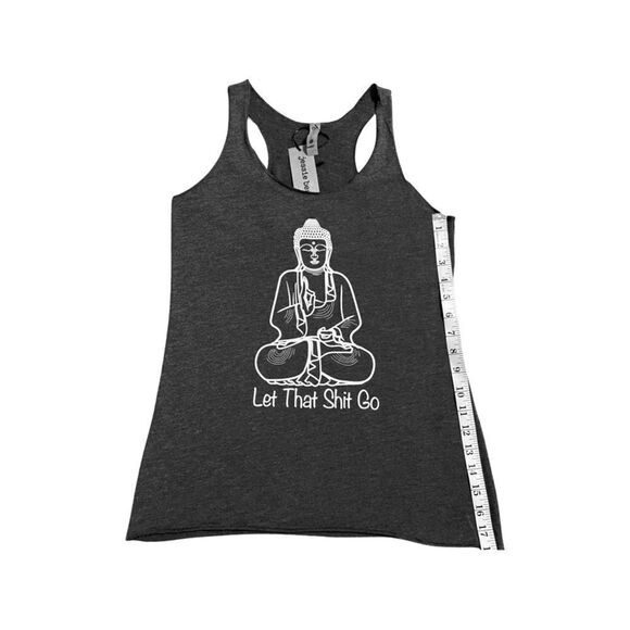 Next Level Women's Tri-Blend Racerback Tank • “Let That S**** Go” • Small • NWT - Picture 5 of 7